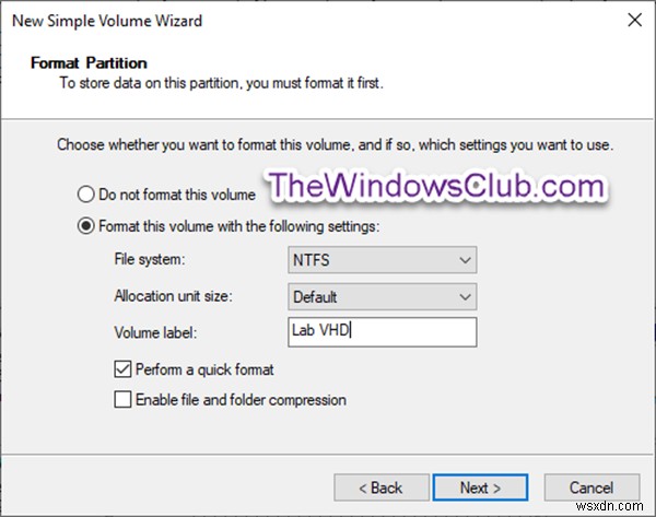 Windows 11/10で新しいVHD/VHDX仮想ハードディスクを作成・初期化する方法