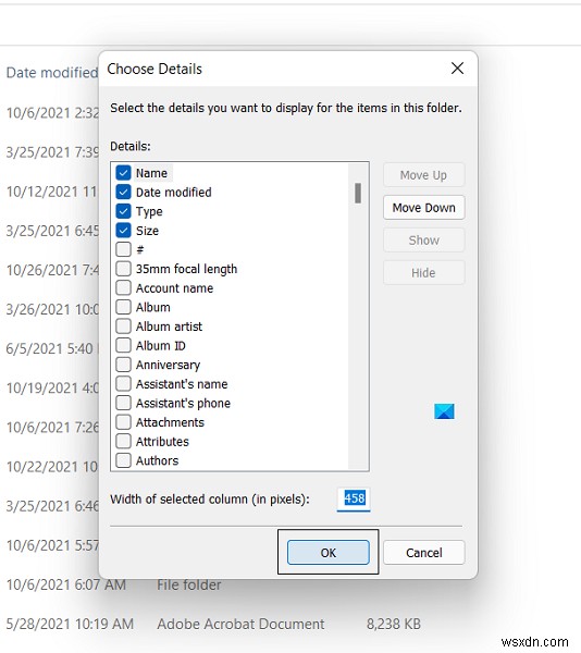 Windows 11/10でエクスプローラーの列幅を変更する4つの方法