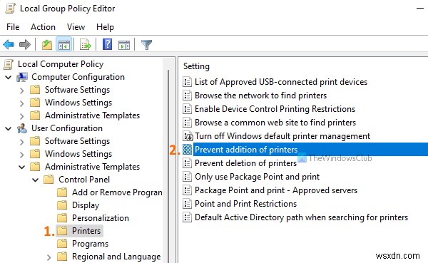 Windows 11でプリンターの追加を禁止する2つの方法(グループポリシー/レジストリ)