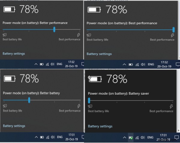 Windows 10でパワーモード（電源モード）のレベルを変更・調整する方法