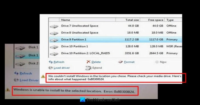 Windows 11/10インストール時のエラー0x80300024を解決する完全ガイド