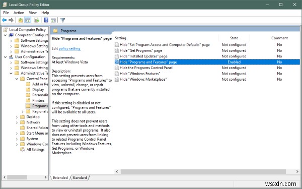 Windows 11/10でコントロールパネルからプログラムを非表示にする3つの方法