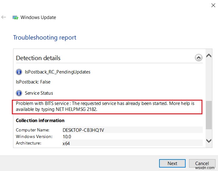 Windows 11/10でNET HELPMSG 2182エラーを修正する方法|BITSサービスの問題を解決