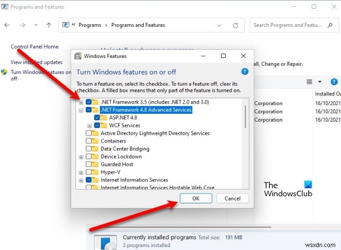 Windows 11で.NET Framework 2.0および3.5を有効にする方法
