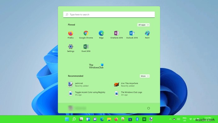【Windows 11】レジストリでスタートメニューとタスクバーのアクセントカラーをオン／オフにする方法