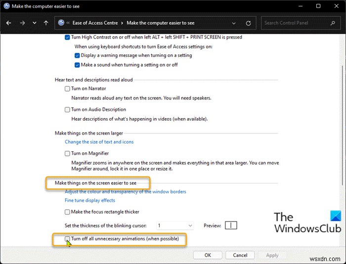 Windows 11でアニメーション効果をオン/オフに切り替える3つの方法