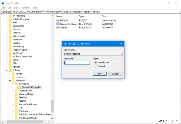 ドメイン参加のWindows 11/10で生体認証によるサインインを有効・無効にする方法