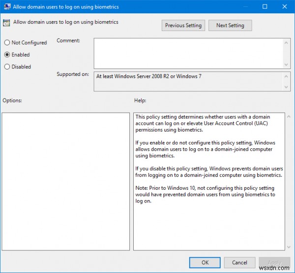ドメイン参加のWindows 11/10で生体認証によるサインインを有効・無効にする方法