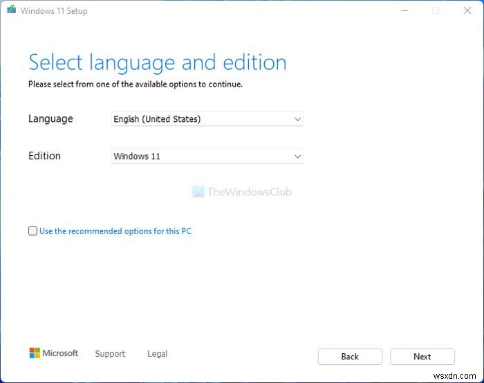メディア作成ツールでWindows 11の起動可能なUSBインストールメディアを作成する方法