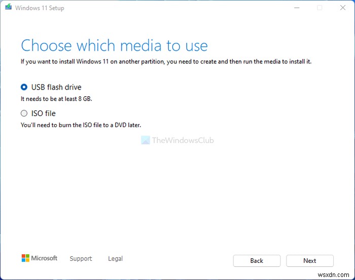 メディア作成ツールでWindows 11の起動可能なUSBインストールメディアを作成する方法