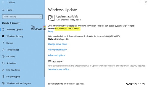 Windows Updateのインストールエラー0x80070020を修正する6つの方法