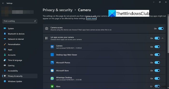 Windows 11でカメラ・マイク・位置情報を使っているアプリを確認する方法