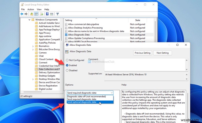 【Windows 11】「組織は、オプションの診断データをMicrosoftに送信しないようにしています」エラーの対処法