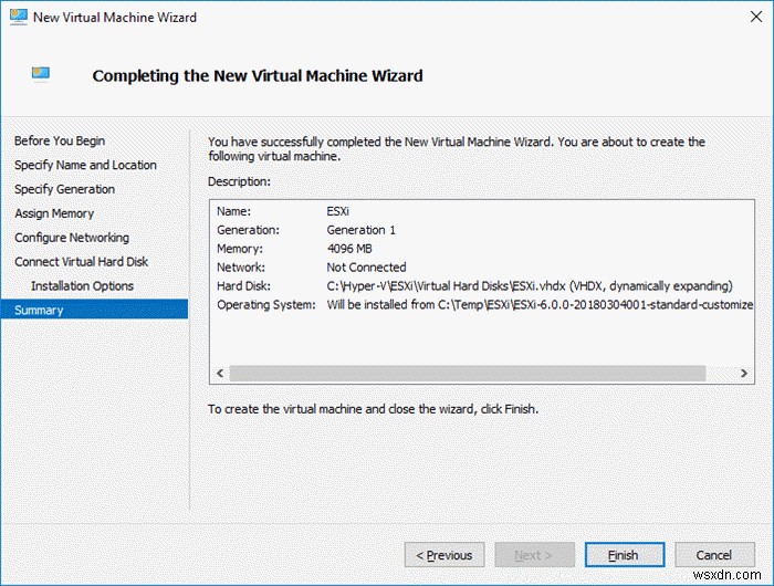 Hyper-V仮想マシンにVMware ESXiをインストールする完全ガイド