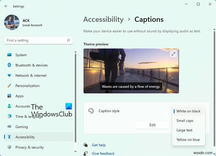 Windows 11/10で動画の歌詞・キャプション・字幕を表示または非表示にする方法
