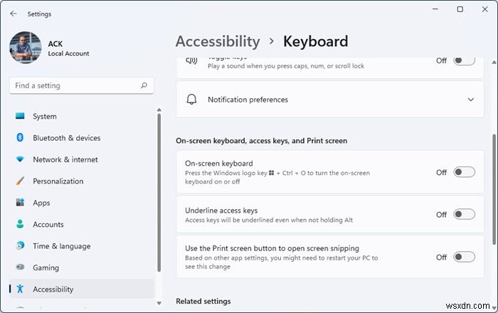 Windows 11/10の起動時・ログイン時にオンスクリーンキーボードが表示される問題の解決方法