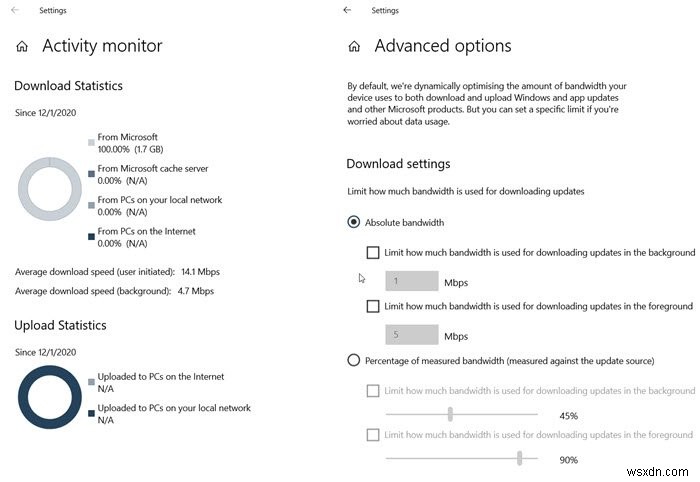 他のWindows 11/10 PCからWindows Updateとアプリをダウンロードして帯域幅を節約する方法