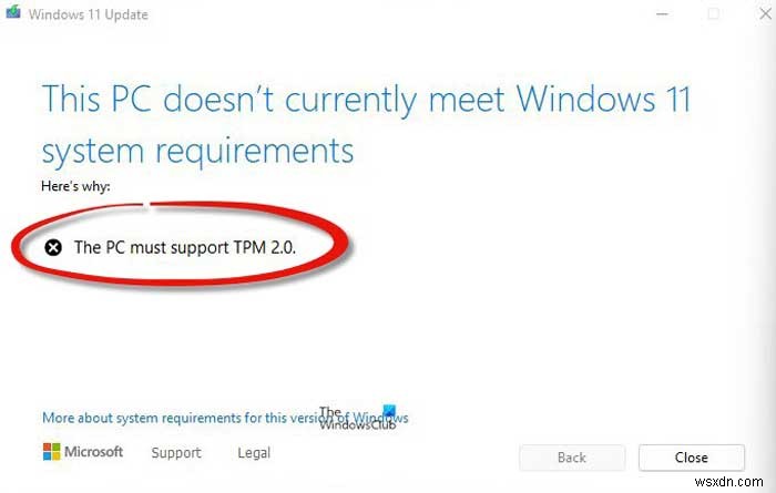 Windows 11インストール時の「PCはTPM 2.0をサポートする必要があります」エラーの解決方法