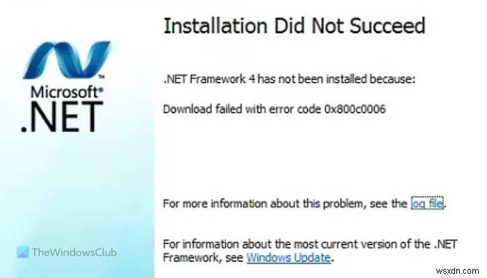 Windows 11/10で.NET Frameworkエラー0x800c0006を修正する方法