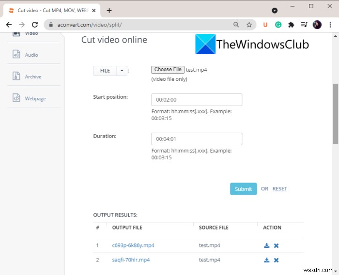 Windows 11/10で動画を複数のパーツに分割する方法