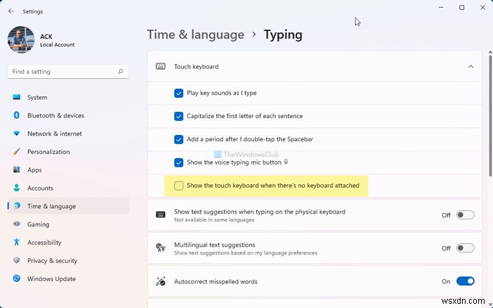 Windows 11/10でキーボード未接続時にタッチキーボードを自動表示する方法