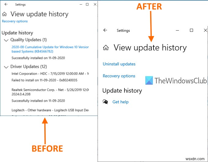 Windows 11/10でWindows Updateの履歴をクリアする3つの方法