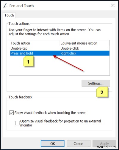 Windows 11/10でWacomペンの「長押しして右クリック」機能を無効にする方法