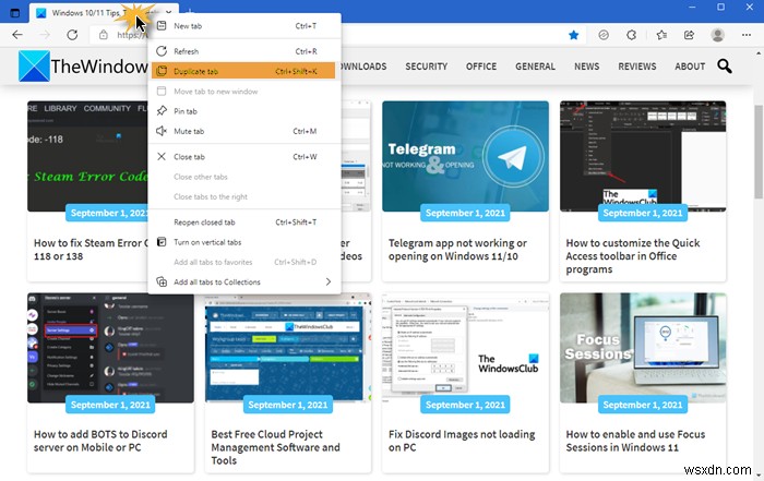 Microsoft Edgeでタブを複製する方法【ショートカットキーも紹介】