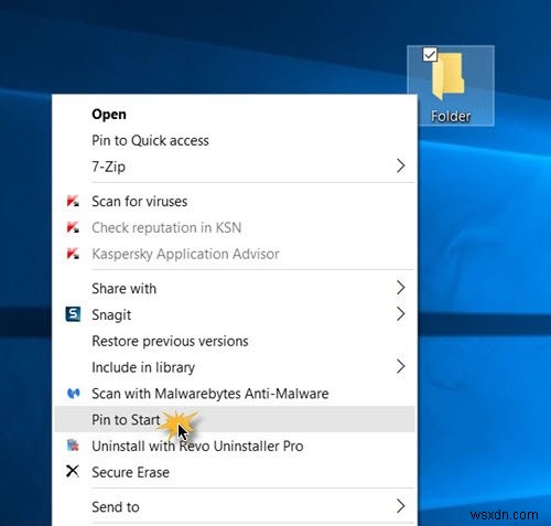 Windows 11/10でファイルやフォルダをスタートメニューにピン留めする方法