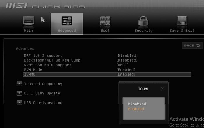 MSI B450 Gaming Plus Maxで仮想化(IOMMU/SVM)を有効にする方法