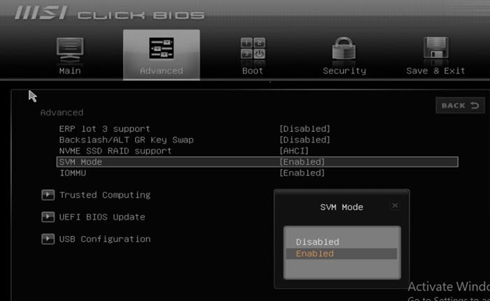 MSI B450 Gaming Plus Maxで仮想化(IOMMU/SVM)を有効にする方法