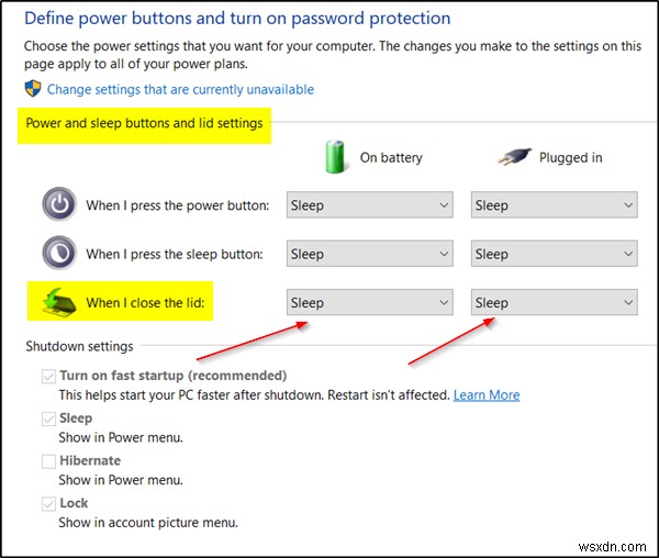 Windows 11/10でノートPCの蓋を閉じたまま動作させ続ける方法