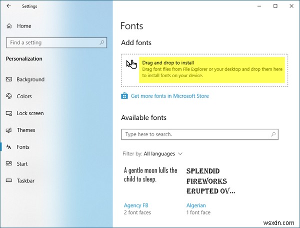 Windows 11/10ですべてのユーザー向けにフォントをインストール・アンインストールする方法