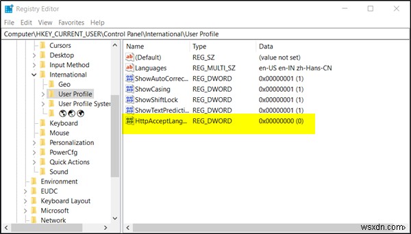 【Windows 11/10】ウェブサイトが言語リストにアクセスして地域関連コンテンツを表示するのを防ぐ方法