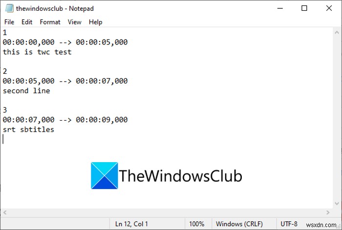 Windows 11/10でSRT字幕ファイルを作成する方法|メモ帳とフリーソフトの使い方