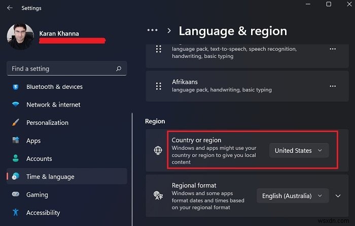 Windows 11/10で既定の地域形式の設定を変更する方法