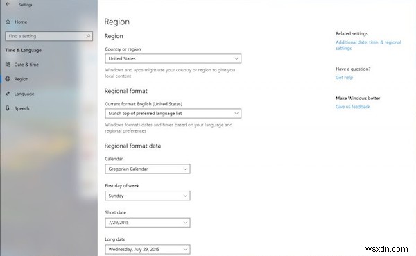 Windows 11/10で既定の地域形式の設定を変更する方法