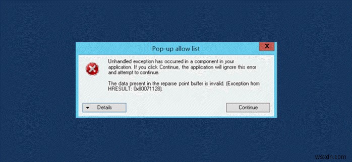 Windowsでエラー0x80071128「再解析ポイントバッファに存在するデータが無効です」を修正する方法