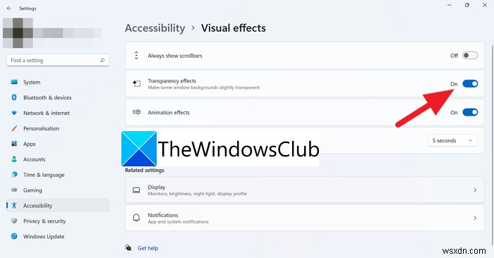 Windows 11の透明効果をオフにする2つの方法|個人用設定とアクセシビリティから簡単に切り替える手順