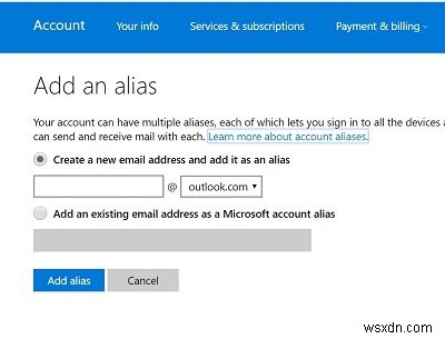 Windows 11/10でMicrosoftアカウントのプライマリメールアドレスを変更する方法