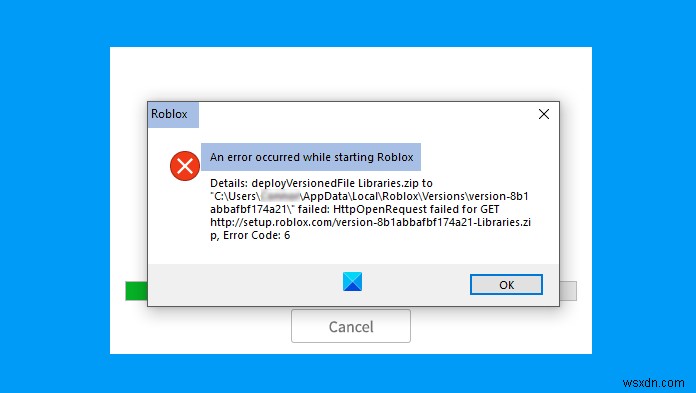 【解決済み】Robloxの起動エラー「An error occurred while starting Roblox」の直し方