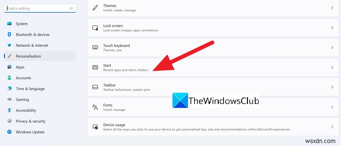 Windows 11のスタートメニューにフォルダを追加・削除する方法