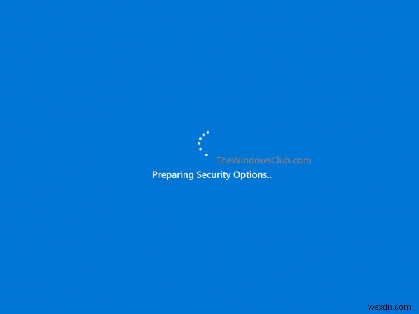 Windows 11/10が「セキュリティオプションを準備しています」画面で固まる問題の対処法