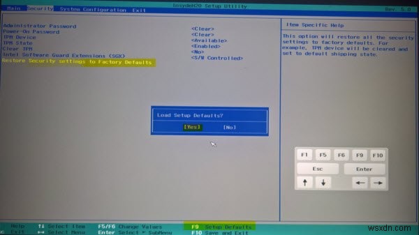 Windows PCのBIOS設定をデフォルト値(初期状態)にリセットする方法