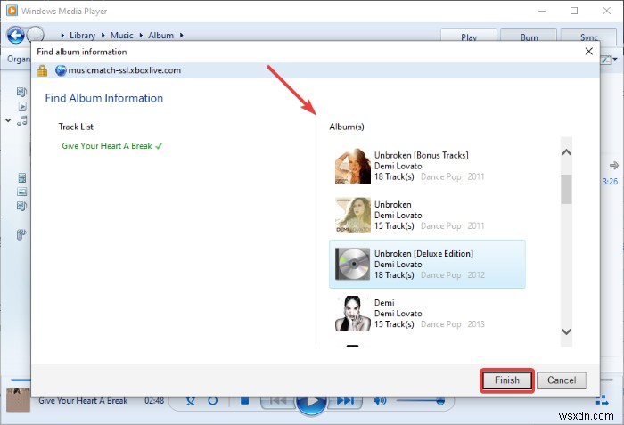 Windows Media Playerでトラックタイトルをダウンロードして追加する方法