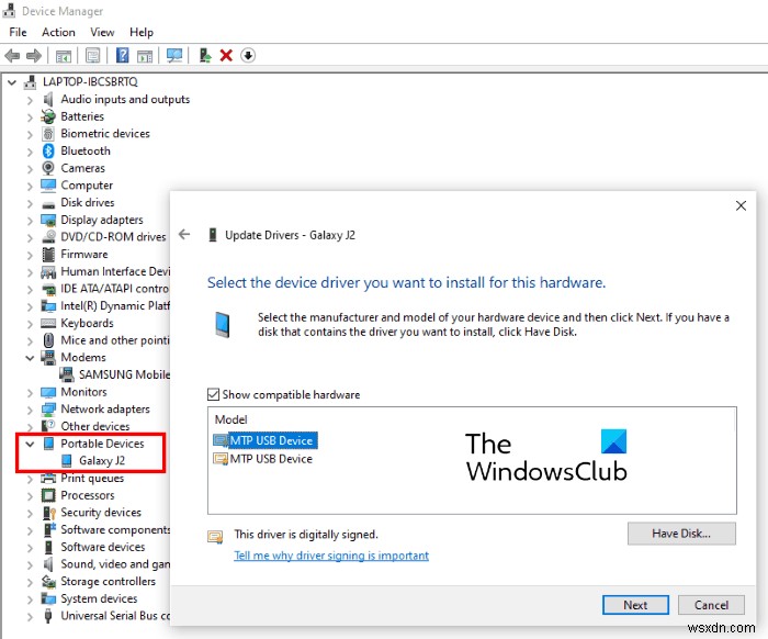 【解決策】MTP USBデバイスドライバーがWindows 11/10にインストールできない場合の対処法