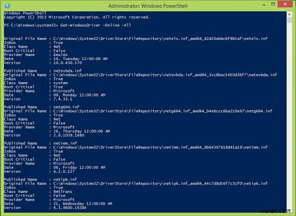 Windows PowerShellでインストール済みドライバーの一覧と詳細情報を取得する方法