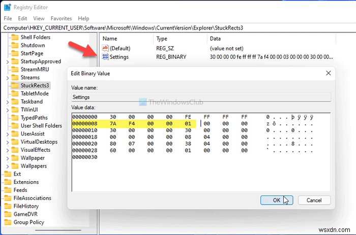 【Windows 11】レジストリエディタを使ってタスクバーを画面上部に移動する方法