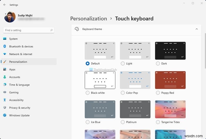 Windows 11でタッチキーボードをカスタマイズする方法【サイズ・テーマ・文字サイズ変更】
