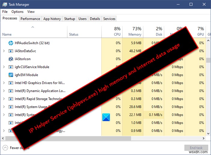 IPヘルパーサービス(iphlpsvc.exe)とは?メモリや通信量が高くなる原因と対処法